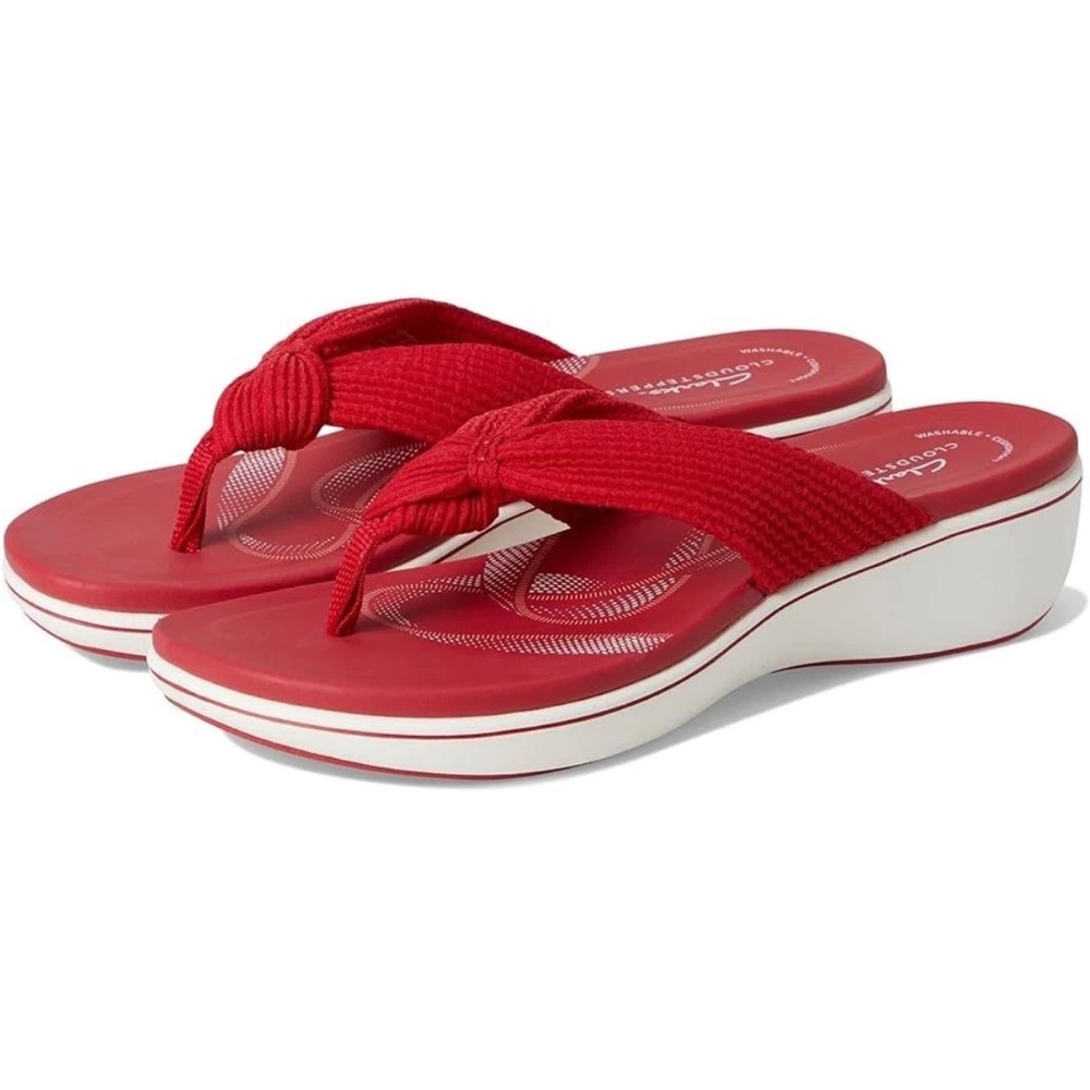 New Clarks Breeze Rae Erin Cherry Slip On Sandal Women's Size 9.5